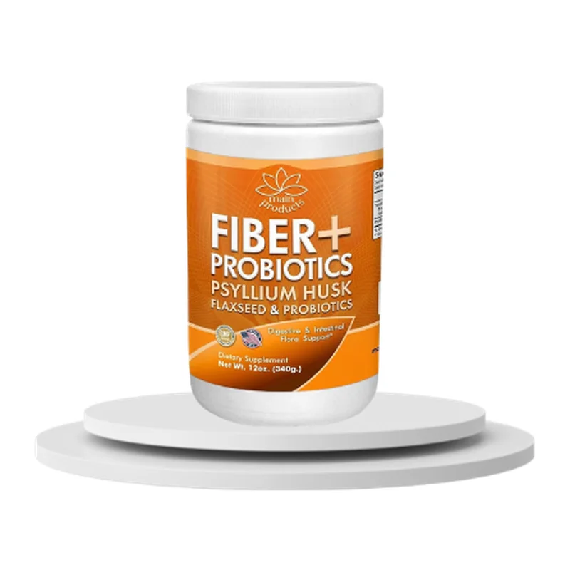 Fiber + Probiotics Psyllium Husk & Flaxseed Powder, 12 oz — Main Products